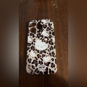 Hello Kitty Leopard Print Phone Case iPhone 15 pro